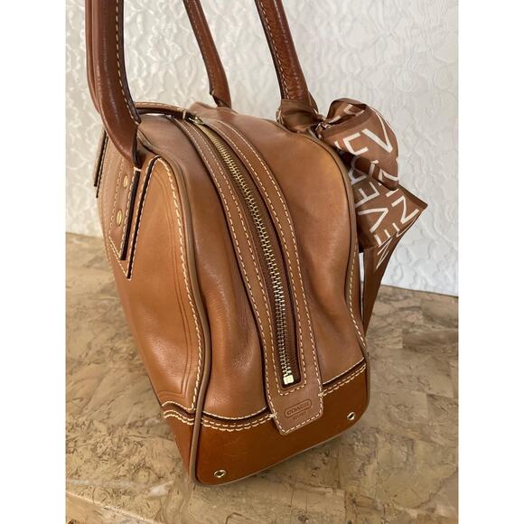 Coach Hampton light brown striped multicolored Carryall 10548 - Picture 5 of 10